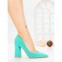 Pantofi cu Toc Gros G60-10 GREEN | FESTISIMO