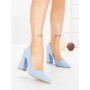 Pantofi cu Toc Gros G60-10 BLUE | FESTISIMO