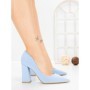 Pantofi cu Toc Gros G60-10 BLUE | FESTISIMO