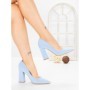 Pantofi cu Toc Gros G60-10 BLUE | FESTISIMO