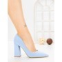 Pantofi cu Toc Gros G60-10 BLUE | FESTISIMO