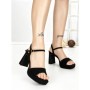 Sandale Dama cu Toc Gros si Platforma GH2477 BLACK | FESTISIMO