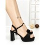 Sandale Dama cu Toc Gros si Platforma GH2477 BLACK | FESTISIMO