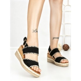 Sandale Dama cu Platforma 22-337 BLACK | STEPHAN