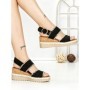 Sandale Dama cu Platforma 22-337 BLACK | STEPHAN