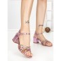 Sandale Dama cu Toc Gros 11-2 PINK | STEPHAN