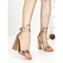 Sandale Dama cu Toc Gros si Platforma SQ-51 GOLD | CHERIE