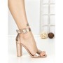 Sandale Dama cu Toc Gros si Platforma SQ-51 GOLD | CHERIE