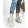 Pantofi Sport Dama cu Platforma 3617 SILVER | MEI