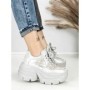 Pantofi Sport Dama cu Platforma 3617 SILVER | MEI