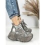 Ghete Dama cu Platforma 8580-2 GREY | MEI