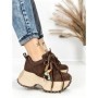 Pantofi Sport Dama cu Platforma 6581-1 BROWN | MEI