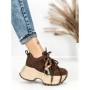 Pantofi Sport Dama cu Platforma 6581-1 BROWN | MEI