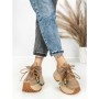 Pantofi Sport Dama cu Platforma 6581-1 KHAKI | MEI