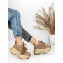 Pantofi Sport Dama cu Platforma 6581-1 KHAKI | MEI