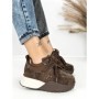 Pantofi Sport Dama cu Platforma 3A1-1 DARK BROWN | MEI
