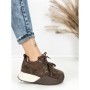 Pantofi Sport Dama cu Platforma 3A1-1 DARK BROWN | MEI