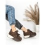 Pantofi Sport Dama cu Platforma 3A1-1 DARK BROWN | MEI
