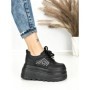 Pantofi Sport Dama cu Platforma 6208-52 BLACK | MEI