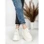 Pantofi Sport Dama cu Platforma 6208-52 WHITE | MEI