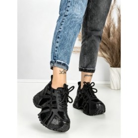 Pantofi Sport Dama cu Platforma 3602 BLACK | MEI