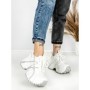Pantofi Sport Dama cu Platforma 3602 WHITE | MEI