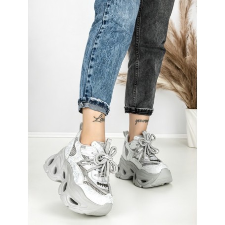 Pantofi Sport Dama cu Platforma 3606-1 GREY | MEI
