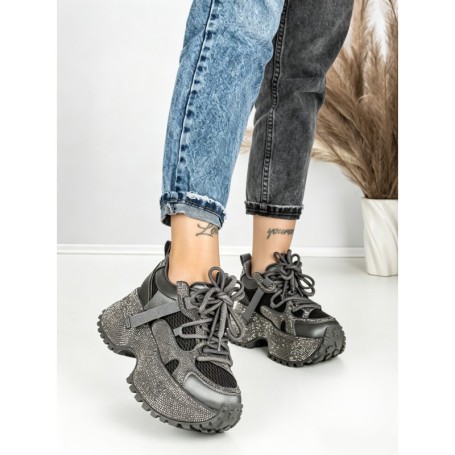 Pantofi Sport Dama cu Platforma 6580-8 GREY | MEI