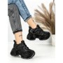 Pantofi Sport Dama cu Platforma 6580-2 BLACK | MEI