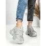 Pantofi Sport Dama cu Platforma 6580-2 SILVER | MEI