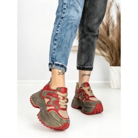 Pantofi Sport Dama cu Platforma 6580-2 RED | MEI