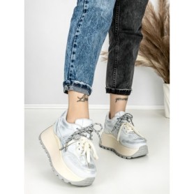 Pantofi Sport Dama cu Platforma 3570 SILVER | MEI