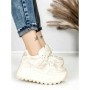 Pantofi Sport Dama cu Platforma 3570 BEIGE | MEI