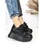 Pantofi Sport Dama cu Platforma 3570 BLACK | MEI
