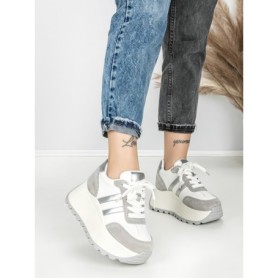 Pantofi Sport Dama cu Platforma 3596 SILVER | MEI