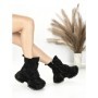 Ghete Dama cu Platforma 8580-6 BLACK | MEI