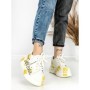 Pantofi Sport Dama din piele naturala 719-3 YELLOW | PANTOFUL