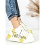 Pantofi Sport Dama din piele naturala 719-3 YELLOW | PANTOFUL