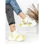 Pantofi Sport Dama din piele naturala 719-3 YELLOW | PANTOFUL