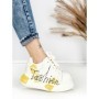 Pantofi Sport Dama din piele naturala 719-3 YELLOW | PANTOFUL
