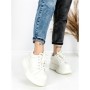 Pantofi Sport Dama din piele naturala 719-1 WHITE | PANTOFUL