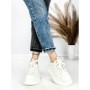 Pantofi Sport Dama din piele naturala 719-1 WHITE | PANTOFUL