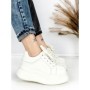 Pantofi Sport Dama din piele naturala 719-1 WHITE | PANTOFUL
