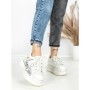 Pantofi Sport Dama din piele naturala 719-2 SILVER | PANTOFUL