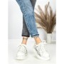 Pantofi Sport Dama din piele naturala 719-2 SILVER | PANTOFUL