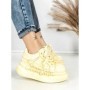 Pantofi Sport Dama din piele naturala 719-2 YELLOW | PANTOFUL