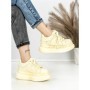 Pantofi Sport Dama din piele naturala 719-2 YELLOW | PANTOFUL
