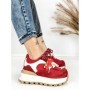 Pantofi Sport Dama din piele naturala 3651-3 RED | PANTOFUL
