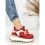 Pantofi Sport Dama din piele naturala 3651-3 RED | PANTOFUL