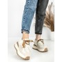 Pantofi Sport Dama din piele naturala 3651-3 BEIGE | PANTOFUL
